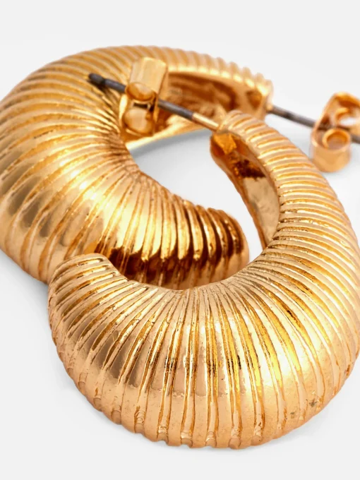 Ribbed Bubble Hoop Earrings