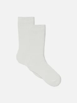 Ribbed Crew House Socks