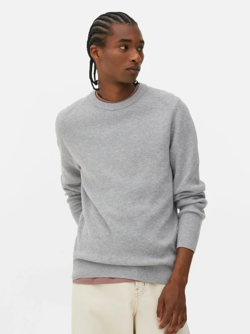 Ribbed Crew Neck Sweater