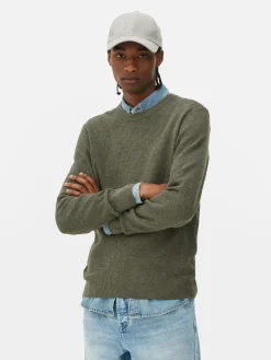 Ribbed Crew Neck Sweater