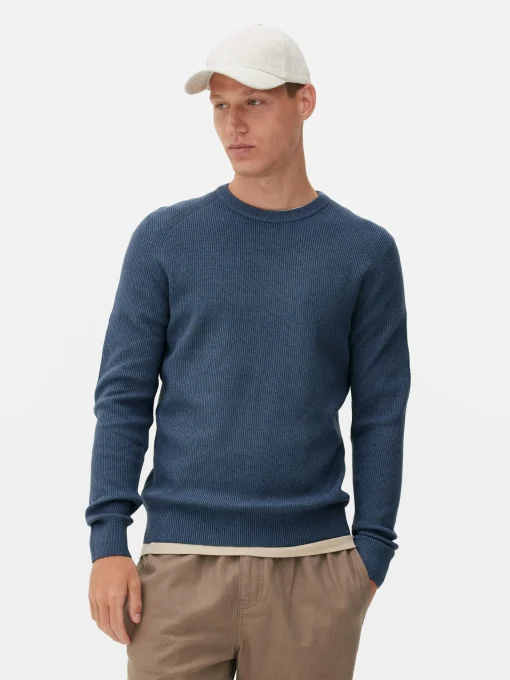 Ribbed Crew Neck Sweater
