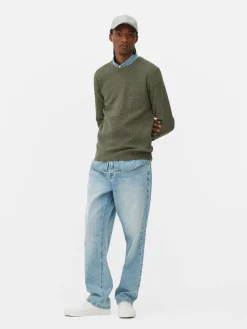 Ribbed Crew Neck Sweater