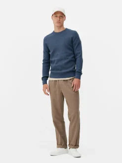 Ribbed Crew Neck Sweater