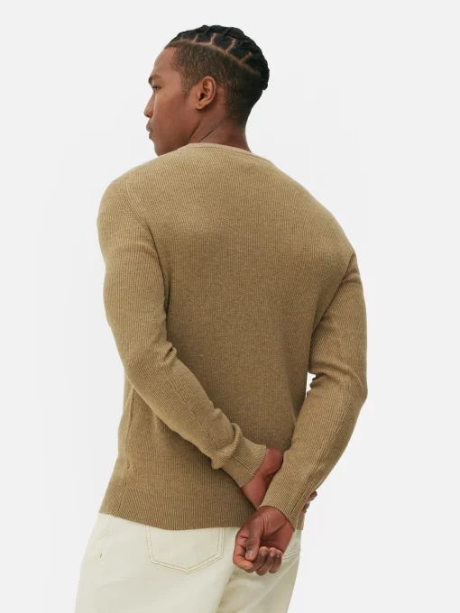 Ribbed Crew Neck Sweater