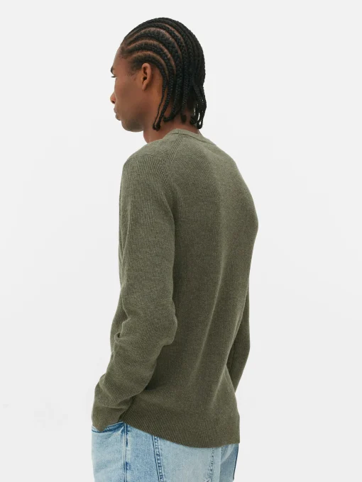Ribbed Crew Neck Sweater