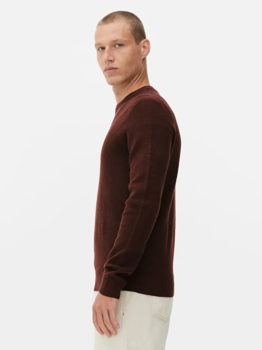 Ribbed Crew Neck Sweater