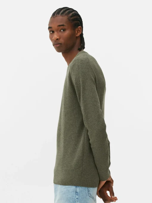 Ribbed Crew Neck Sweater