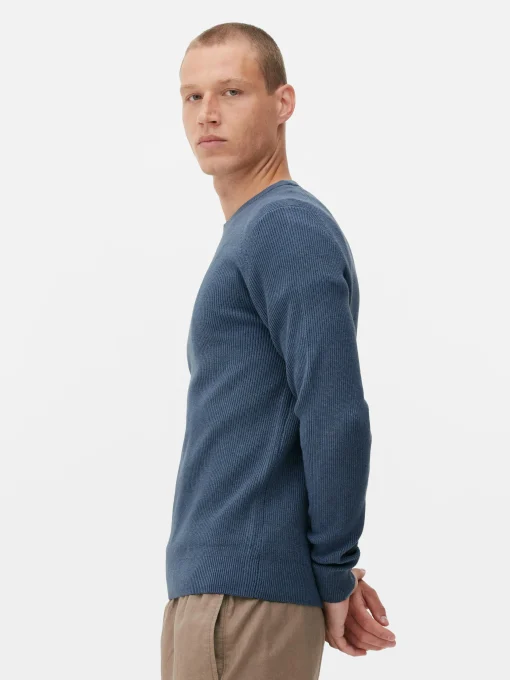 Ribbed Crew Neck Sweater
