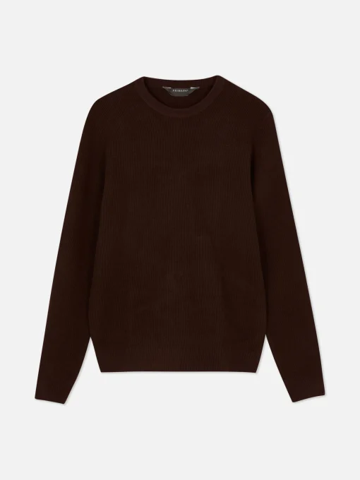 Ribbed Crew Neck Sweater
