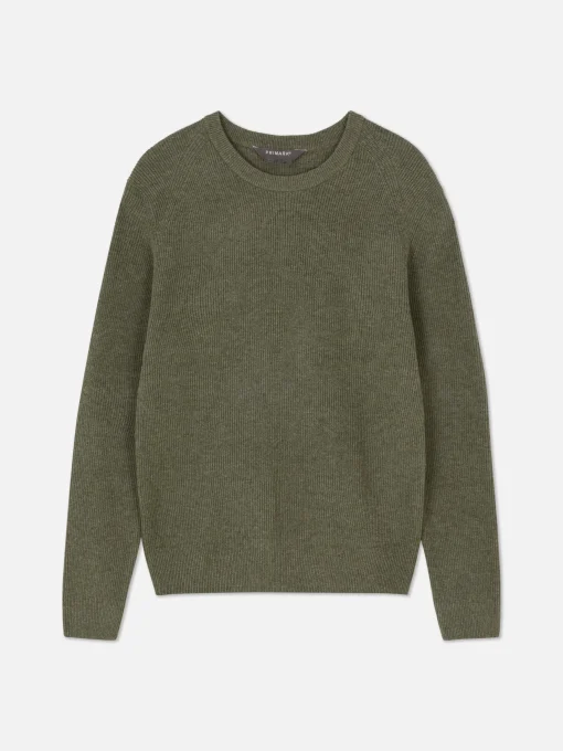 Ribbed Crew Neck Sweater