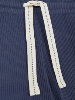 Ribbed Jersey Pajama Shorts