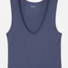 Ribbed Jersey Tank Pajama Top