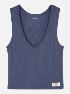 Ribbed Jersey Tank Pajama Top