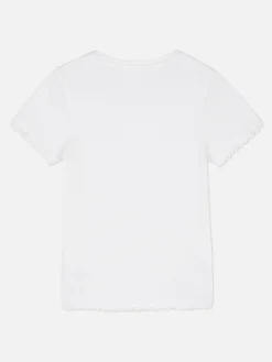 Ribbed Lettuce Trim T-Shirt