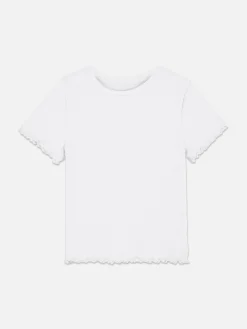Ribbed Lettuce Trim T-Shirt