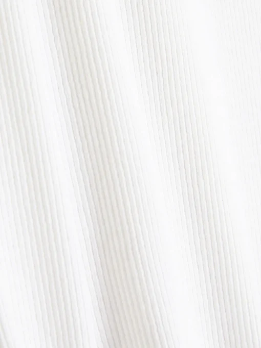 Ribbed Lettuce Trim T-Shirt