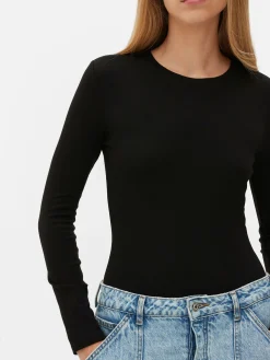 Ribbed Long Sleeve Bodysuit