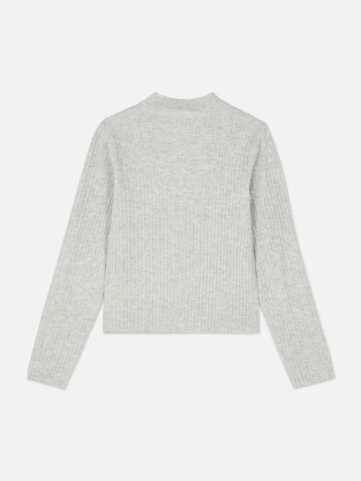 Ribbed Mock Neck Sweater