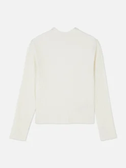 Ribbed Mock Neck Sweater