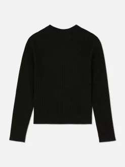 Ribbed Mock Neck Sweater