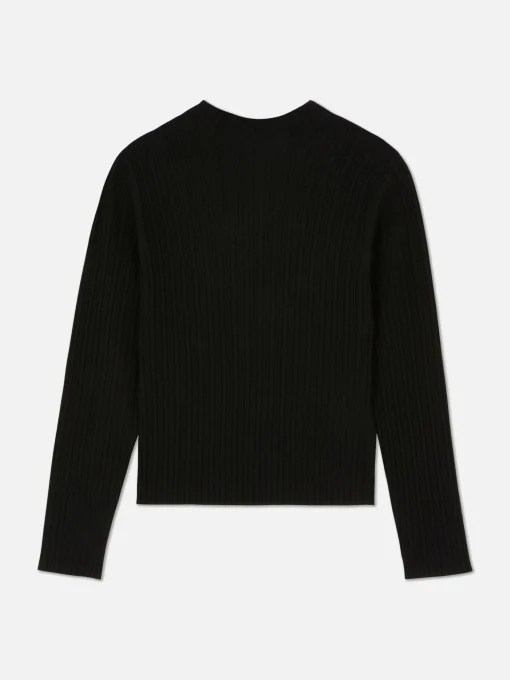 Ribbed Mock Neck Sweater