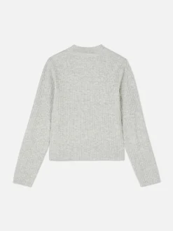 Ribbed Mock Neck Sweater