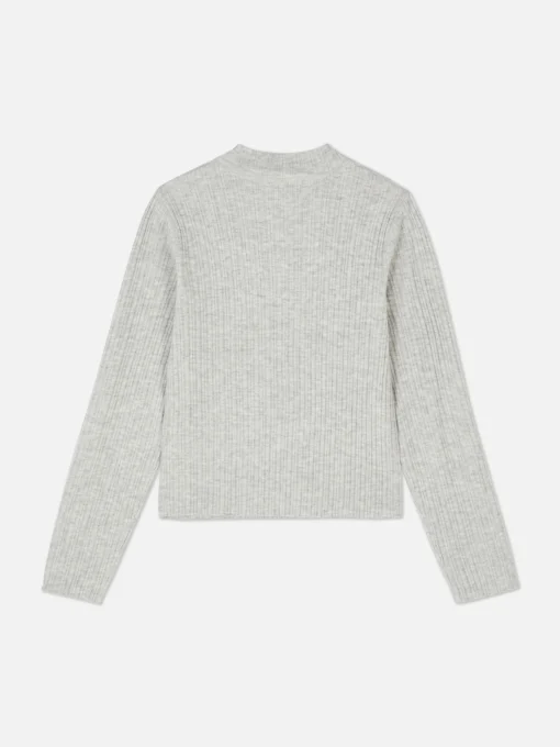 Ribbed Mock Neck Sweater