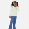 Ribbed Ruffle Collar Sweater