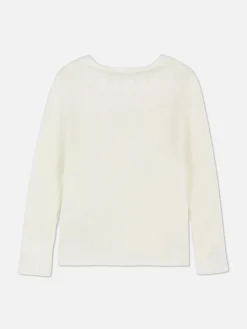 Ribbed Ruffle Collar Sweater