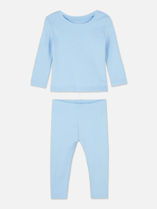 Ribbed T-Shirt And Leggings Set