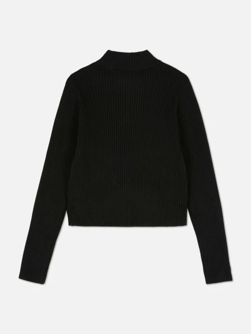 Ribbed Zip Cardigan