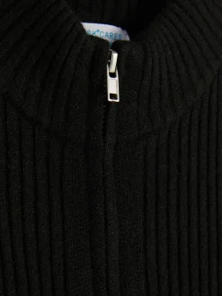 Ribbed Zip Cardigan