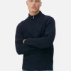 Rib-Knit Half-Zip Sweater