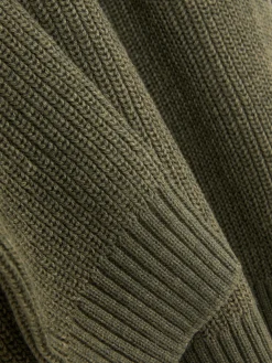 Rib-Knit Half-Zip Sweater