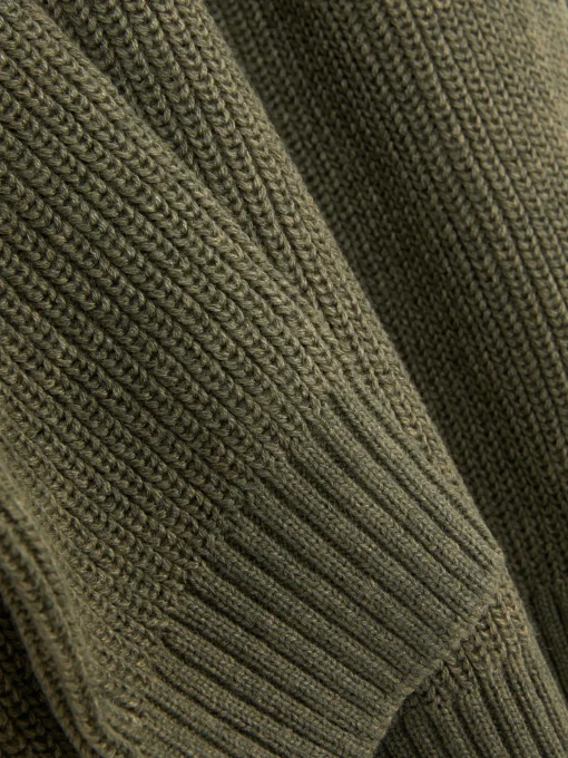 Rib-Knit Half-Zip Sweater