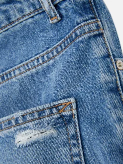 Ripped Denim Mom Jeans
