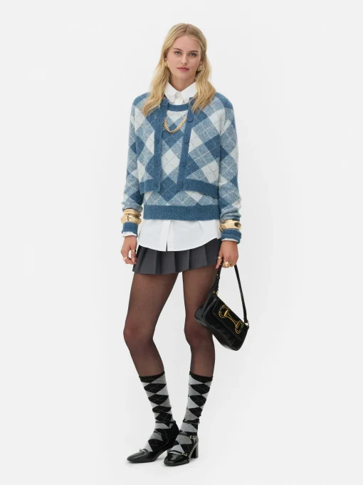 Rita Ora Argyle Sweater