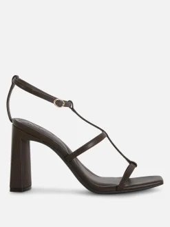 Rita Ora Block Heel T-Bar Sandals
