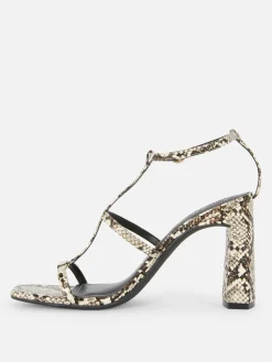 Rita Ora Block Heel T-Bar Sandals