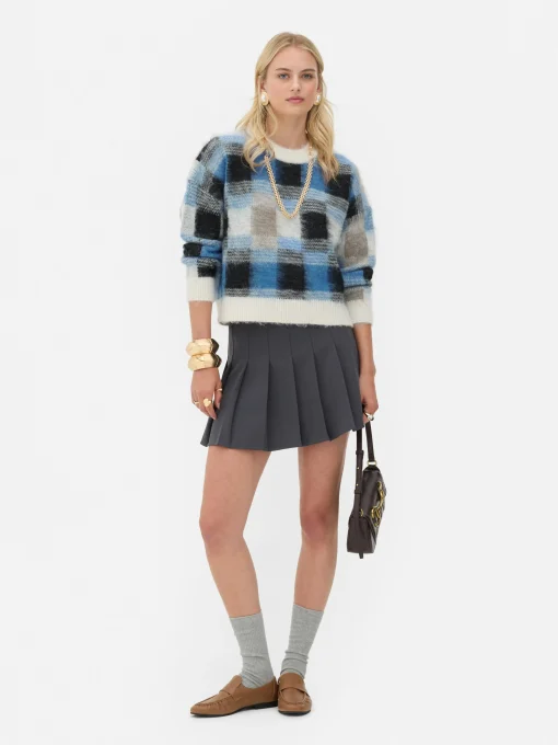 Rita Ora Brushed Check Pullover