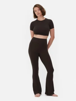 Rita Ora Buttery Soft Cropped Sports Top