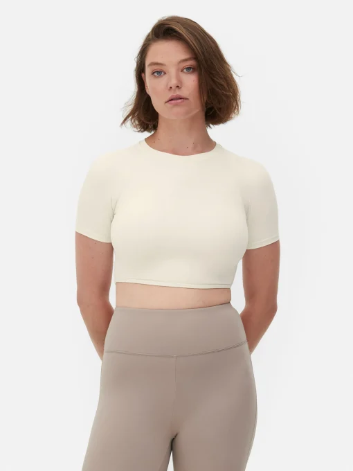 Rita Ora Buttery Soft Cropped Sports Top