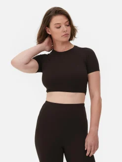 Rita Ora Buttery Soft Cropped Sports Top
