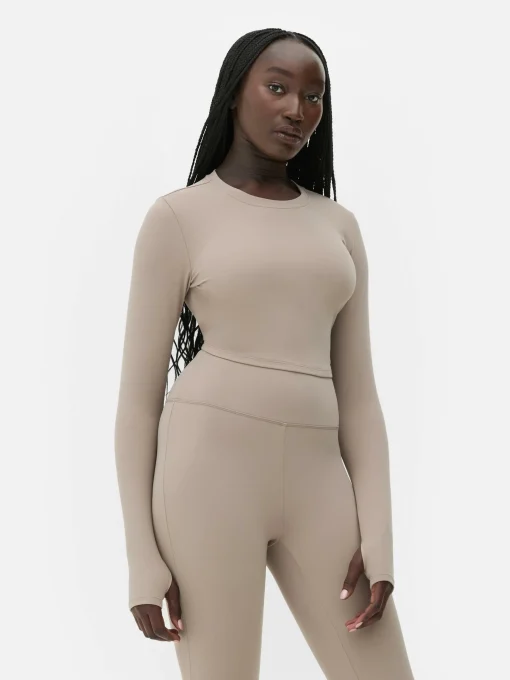 Rita Ora Buttery Soft Long Sleeve Sports Crop Top