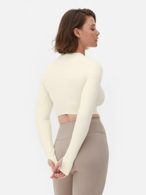 Rita Ora Buttery Soft Long Sleeve Sports Crop Top