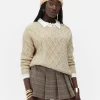 Rita Ora Buttoned Cable Knit Sweater