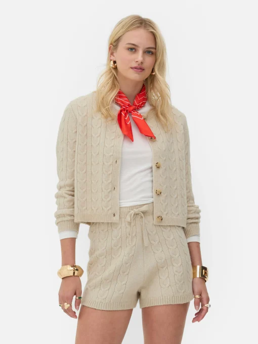 Rita Ora Cable Knit Cardigan