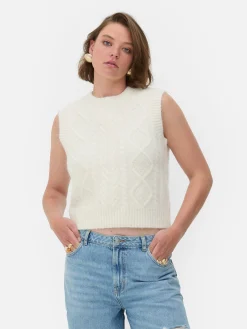 Rita Ora Cable Knit Vest