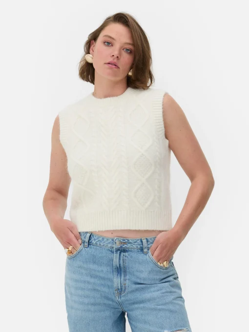 Rita Ora Cable Knit Vest