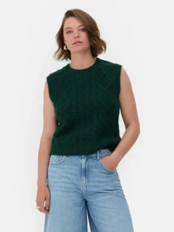 Rita Ora Cable Knit Vest